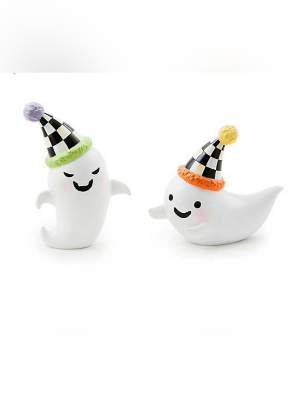 MacKenzie-Childs Trick or Treat Ghost Figurines - Set of 2